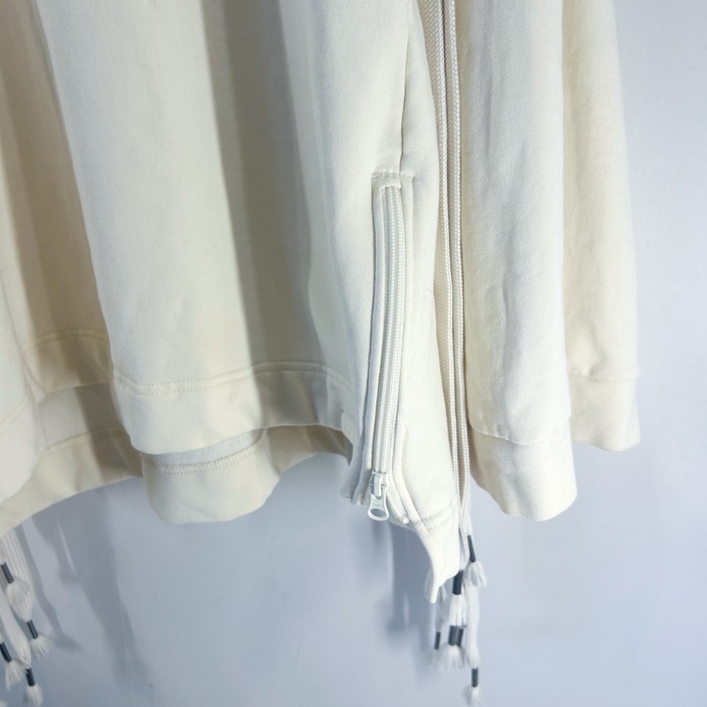 Puma X Rihanna Cream Oversized Lace up Long Sleeve Sweatshirt Mini Dress XS - Picture 6 of 10